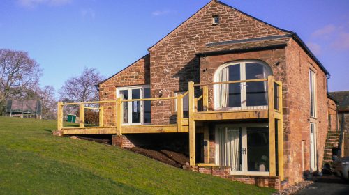 Timber structure added to the side of the property