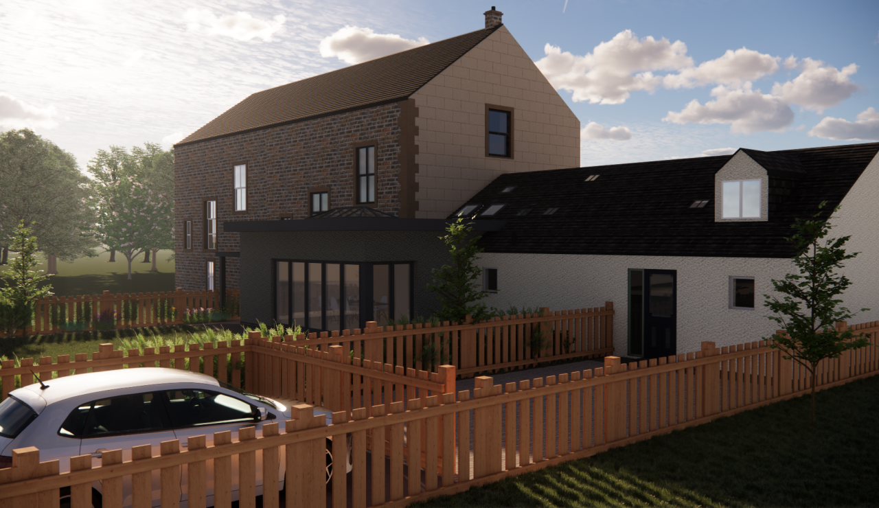 3D model of new modern extension near Penrith