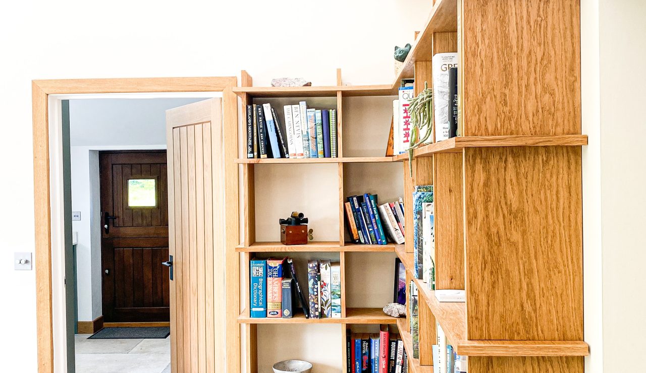 Contemporary style bookcase in a modernised renovation in Penruddock, near Penrith